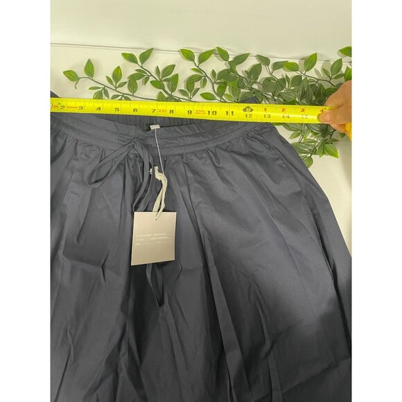 Marled Womens Navy Blue Pleated Midi Skirt With Elastic Waist & Drawstring S - Picture 12 of 13